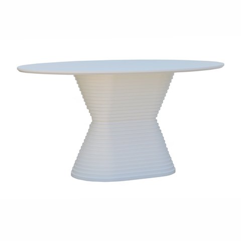 Mesa de Jantar Apollo Tampo Oval 160x90cm Branco
