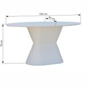 Ver imagem 2 de Mesa de Jantar Apollo Tampo Oval 160x90cm Branco