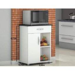 Balcão Base Micro-ondas Fruteira Utensílios Cozinha Recepção - 2