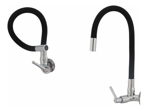 Torneira Flexível De Parede Tubo Preta Para Cozinha Luxo - 4