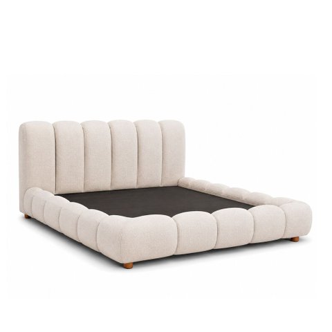 Cama Japonesa com Cabeceira Queen Nuvem Linho Off White - Sallar Home
