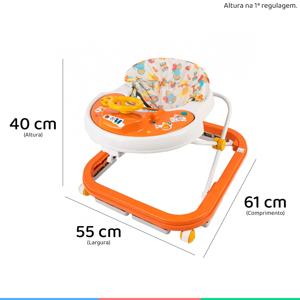 Andador Bebê Infantil Musical Primeiros Passos do Bebê +4 Meses Até ...