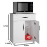 Balcão Base Micro-ondas Utensílios Cozinha Recepção, Multiuso com Gaveta e 2 Portas - 2