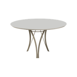 Mesa de Jantar Redonda 1,20m Vidro Off White com 5 Cadeiras Aurora - 4