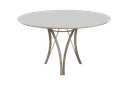 Ver imagem 4 de Mesa de Jantar Redonda 1,20m Vidro Off White com 5 Cadeiras Aurora