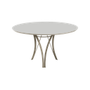 Ver imagem 4 de Mesa de Jantar Redonda 1,20m Vidro Off White com 5 Cadeiras Aurora