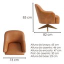 Ver imagem 3 de Poltrona Decorativa Naomi Base Giratoria Courino Tcs 727 Moll