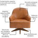 Ver imagem 5 de Poltrona Decorativa Naomi Base Giratoria Courino Tcs 727 Moll