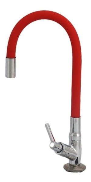 Torneira Flexível De Mesa Tubo Vermelha Para Cozinha - 1