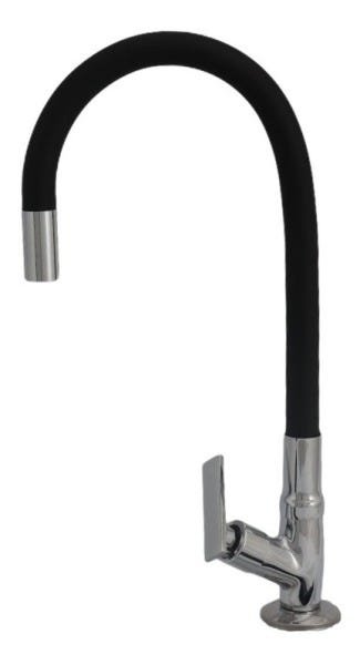 Torneira Flexível Tubo Preta De Mesa Para Cozinha Luxo - 1
