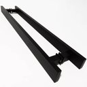 Ver imagem 2 de Puxador para Porta Barra Chata 60cm (600x400mm) Aço Inox Preto Black Cia