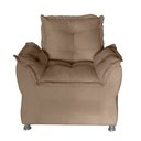 Ver imagem 7 de Poltrona de Decoração e Escritoria e Sala de Estar Opala Turna Cappucino + Puff Descanso de Pes