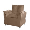 Ver imagem 3 de Poltrona de Decoração e Escritoria e Sala de Estar Opala Turna Cappucino + Puff Descanso de Pes