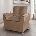 Ver imagem 2 de Poltrona de Decoração e Escritoria e Sala de Estar Opala Turna Cappucino + Puff Descanso de Pes