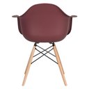Ver imagem 6 de Kit - Mesa Eames 100 Cm + 4 Cadeiras Eames Daw Mesa Preto com Cadeiras Marrom Mesa Preto com
