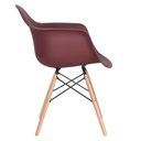 Ver imagem 4 de Kit - Mesa Eames 100 Cm + 4 Cadeiras Eames Daw Mesa Preto com Cadeiras Marrom Mesa Preto com