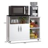 Balcão Armário Cozinha Micro-ondas Bebedouro Rodinhas Branco - 2