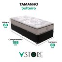 Ver imagem 3 de Cama Box Baú Solteiro e Colchão Four Season Molas V-store Cor:preto