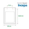 Assento Sanitário Square Biscuit Bege Tampa para Vaso Incepa - 4