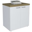 Ver imagem 1 de Balcão para Escritório 70cm 2 Portas Tok A06 Olmo/branco - Mpozenato