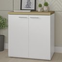 Ver imagem 2 de Balcão para Escritório 70cm 2 Portas Tok A06 Olmo/branco - Mpozenato