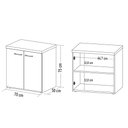 Ver imagem 4 de Balcão para Escritório 70cm 2 Portas Tok A06 Olmo/branco - Mpozenato