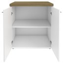 Ver imagem 7 de Balcão para Escritório 70cm 2 Portas Tok A06 Olmo/branco - Mpozenato