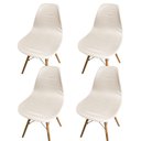 Ver imagem 1 de Kit 4 Capa de Cadeira Charles Eames Eiffel Pé Palito Malha Lisa:palha