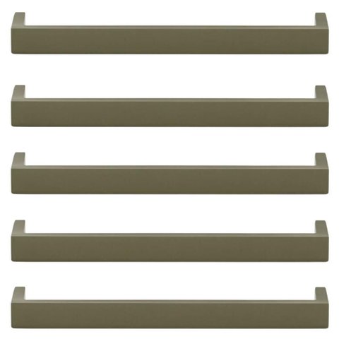 Kit 5 Puxadores Alça Sobrepor Bronze 23cm Minimalista Gavetas Cômodas Piauí Torralba