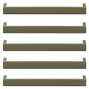 Ver imagem 1 de Kit 5 Puxadores Alça Sobrepor Bronze 23cm Minimalista Gavetas Cômodas Piauí Torralba