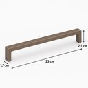 Ver imagem 3 de Kit 5 Puxadores Alça Sobrepor Bronze 23cm Minimalista Gavetas Cômodas Piauí Torralba