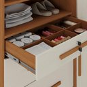Ver imagem 5 de Comoda 5 Gavetas 1 Porta 2 Nichos Imperio 116x172 cm Cinamomo Areia Zanz