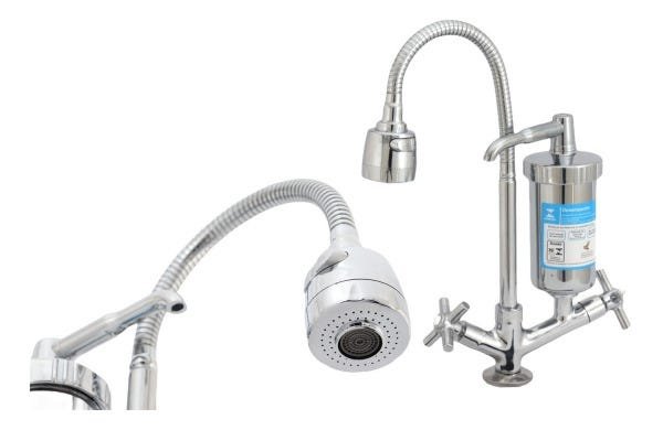 Torneira Gourmet Com Filtro Purificador Flexível Mesa Luxo - 4