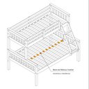 Ver imagem 6 de Beliche com Cama de Casal Madeira Macica Branco Megamobilia CS21-01