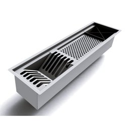 75 Cm Calha Embutida Sobreposta Pia Inox Organizadora Umida - 1