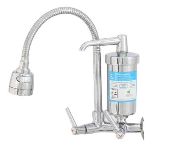 Torneira Gourmet Com Filtro Purificador Flexível Parede Luxo - 1