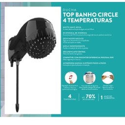Chuveiro Sintex Top Banho 4t Black Piano 7000w - 220v - - 5 Chuveiro Sintex Top Banho 4t Black Piano 7000w - 220v - - 5