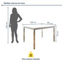 Ver imagem 4 de Conjunto Sala de Jantar 4 Lugares Retangular Tampo MDF 120x85cm Mesa Smart com Cadeiras Lodelô Branco/Cromado/Serragem