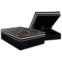 Ver imagem 1 de Conjunto Box Baú Queen: Colchão Espuma Paropas D28 / Master Ag80 Black Double Face 17 + Base Crc