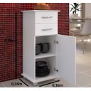 Ver imagem 2 de Armário Multiuso Branco Quarto 2 Gavetas c / Prateleiras