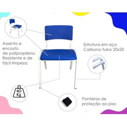 Kit 12 Cadeiras Infantil Iso Colors Brinquedoteca Escolas Ecomhome - 4