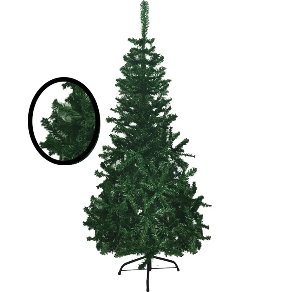 Árvore Natal Dinamarca 180cm 580 Galhos Enfeites Vermelha Decorada  Pisca-pisca 110v