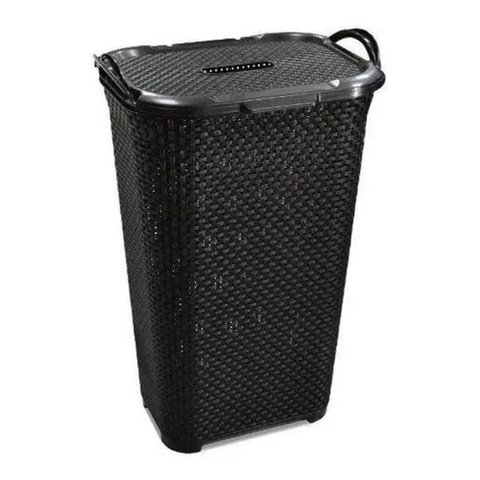 Cesto Rattan Tampa Basculada com Alça 50 Litros Arqplast