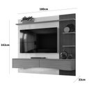 Ver imagem 2 de Painel para TV Europa até 65 Polegadas 2 Gavetas Lukaliam Cor Off White Tauari