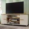 Rack para TV com Nicho Moly Off White Cinamomo - 1