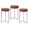 Kit 3 Banqueta Banco Aço Média Cozinha Bar Balcão 62cm Altur - 1