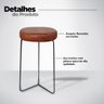 Kit 3 Banqueta Banco Aço Média Cozinha Bar Balcão 62cm Altur - 3