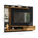Ver imagem 3 de Painel para TV com LED e Espelho Heroe Preto Cinamomo