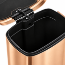 Ver imagem 3 de Lixeira Inox Retangular c/Pedal 5L. Escovado Mood - Red Gold