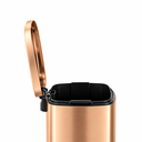 Ver imagem 4 de Lixeira Inox Retangular c/Pedal 5L. Escovado Mood - Red Gold